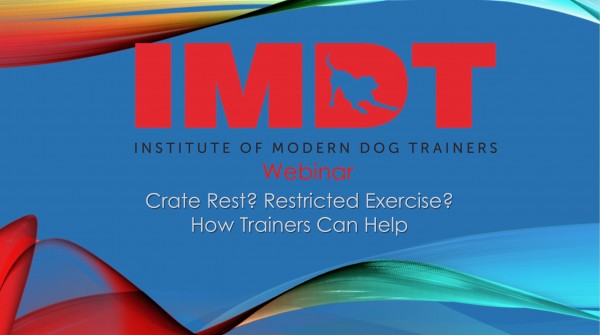 Crate Rest? Restricted Exercise? How Trainers Can Help!